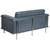 59” Grey Leather - Tufted Loveseat with Encasing Frame - IMAGE 2