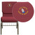 33" Burgundy and Yellow "HOUSE OF WORSHIP" Embroidered Stacking Church Chair - IMAGE 1