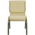 33" Beige and Black Contemporary Stacking Church Chair - IMAGE 4