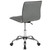 36" Gray Low Back Armless Light Ribbed Swivel Task Office Chair - IMAGE 6