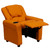 36.5" Contemporary Orange Vinyl Kids Recliner with Cup Holder and Headrest - IMAGE 5