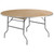 60" Brown and Silver Contemporary Round Folding Banquet Table - IMAGE 1