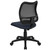 38" Navy Blue and Black Mid-Back Mesh Swivel Task Office Chair - IMAGE 3