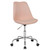 3' Pink, Silver, and Black Aurora Series Mid-Back Fabric Task Office Chair with Pneumatic Lift and Chrome Base - IMAGE 1