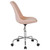 3' Pink, Silver, and Black Aurora Series Mid-Back Fabric Task Office Chair with Pneumatic Lift and Chrome Base - IMAGE 2