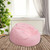 30" Light Pink and White Polka Dot Contemporary Bean Bag Chair - IMAGE 2
