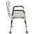 33" White and Silver Adjustable Back Medical Grade Shower Chair - IMAGE 3