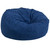 42" Blue Oversized Denim Kids Bean Bag Chair - IMAGE 1