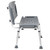 32.25" Gray and Silver Medical Grade Shower Chair with Extra Large Back - IMAGE 3