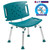 32.25" Teal Blue Adjustable Bath and Shower Chair with Extra Large Back - IMAGE 3