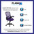 44" Black and Purple High Back Ergonomic Swivel Office Chair with Flip-Up Arms - IMAGE 2