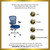 44.25" White and Blue Mid-Back Multifunction Executive Swivel Office Chair with Adjustable Arms - IMAGE 3
