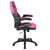 46.25" Pink and Black Racing Office Ergonomic PC Adjustable Swivel Chair with Flip-up Arms - IMAGE 3