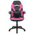 46.25" Pink and Black Racing Office Ergonomic PC Adjustable Swivel Chair with Flip-up Arms - IMAGE 5
