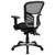 3.5' Black Contemporary Swivel Ergonomic Office Chair with Adjustable Arms - IMAGE 3