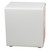 24" White and Red Ergonomic 3-Drawer Mobile Locking Filing Cabinet with Frame - IMAGE 3