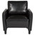 35" Black Contemporary Mid Back Upholstered Chair - IMAGE 4