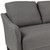 73" Dark Gray and Black Upholstered Fabric Sofa with Slanted Arms - IMAGE 6
