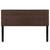 61.5" Walnut Brown Contemporary Upholstered Queen Panel Headboard - IMAGE 1