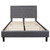 85.75" Light Gray and Black Queen Size Tufted Upholstered Platform Bed - IMAGE 3