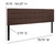 78.75" Walnut Brown Contemporary Upholstered King Panel Headboard - IMAGE 2