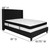 Set of 2 White and Black Tufted Full Size Platform Bed with Memory Foam Mattress 81" - IMAGE 2