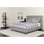 Set of 2 Gray and White Tufted Queen Size Platform Bed with Memory Foam Mattress 86" - IMAGE 4