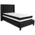 81.5" Black Twin Size Tufted Upholstered Platform Bed with Pocket Spring Mattress - IMAGE 1