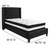 81.5" Black Twin Size Tufted Upholstered Platform Bed with Pocket Spring Mattress - IMAGE 2