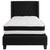 81.5" Black Twin Size Tufted Upholstered Platform Bed with Pocket Spring Mattress - IMAGE 3