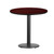 31" Red and Silver Elegant Mahogany Laminate Round Table Top with Round Table Base - IMAGE 1
