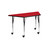 45" Red Trapezoid Activity Table with Standard Height Adjustable Legs - IMAGE 1