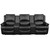 3-Piece Black Reclining Pillow Back Theater Seating Unit with Cup Holders 96" - IMAGE 2