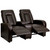 2-piece Brown Push Button Motorized Reclining Theater Seating Unit with Cup Holders 68" - IMAGE 1