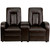 2-piece Brown Push Button Motorized Reclining Theater Seating Unit with Cup Holders 68" - IMAGE 2