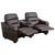 2-Piece Brown Contemporary Reclining Theater Seating with Cup Holders 77" - IMAGE 1
