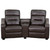 2-Piece Brown Contemporary Reclining Theater Seating with Cup Holders 77" - IMAGE 2