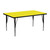 48" Yellow and Black Contemporary Rectangular Activity Table with Height Adjustable Short Legs - IMAGE 1