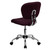 37.5" Burgundy Red Mid-Back Mesh Padded Swivel Task Office Chair - IMAGE 3