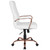 43" White and Rose Gold Contemporary Executive Swivel Office Chair with Dual Wheel Casters - IMAGE 2