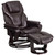42" Brown Contemporary Multi-Position Recliner Swivel Chair with Ottoman - IMAGE 1