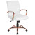 40.75" White and Rose Gold Mid-Back Executive Swivel Office Chair with Dual Wheel Casters - IMAGE 1