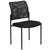 34.75" Black Contemporary Mesh Stackable Side Chair with Contoured Seat Cushion - IMAGE 1