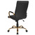 43" Black and Gold Contemporary Executive Swivel Office Chair with Dual Wheel Casters - IMAGE 3