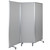 72" Gray Double Sided Mobile Magnetic Cloth Partition with Lockable Casters - IMAGE 1