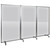 106.5" Clear Transparent Mobile Partition with Lockable Casters - IMAGE 3