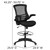 50.75'' Black Mid-Back  Mesh Ergonomic Drafting Chair with Adjustable Foot Ring and Flip-Up Arms - IMAGE 2