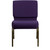 33” Royal Purple and Gold Contemporary Stacking Church Chair with Book Rack - IMAGE 4