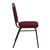 34" Burgundy Red and Gold Trapezoidal Banquet Chair - IMAGE 2