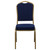 38" Navy Blue and Gold Crown Back Stacking Banquet Chair - IMAGE 4